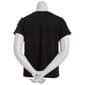 Plus Size Bebe Tie Front Short Sleeve Glitter Logo Tee - Black - image 3