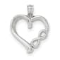14kt. White Gold Infinity Heart Pendant - image 1