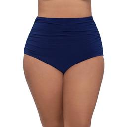 Plus Size TrimShaper Solid High Waist Shirred Brief