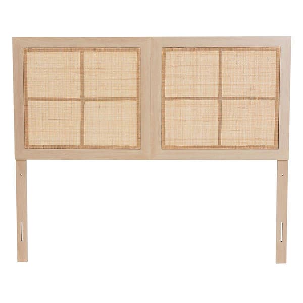 Baxton Studio Oline Light Brown Finished Wood Queen Headboard