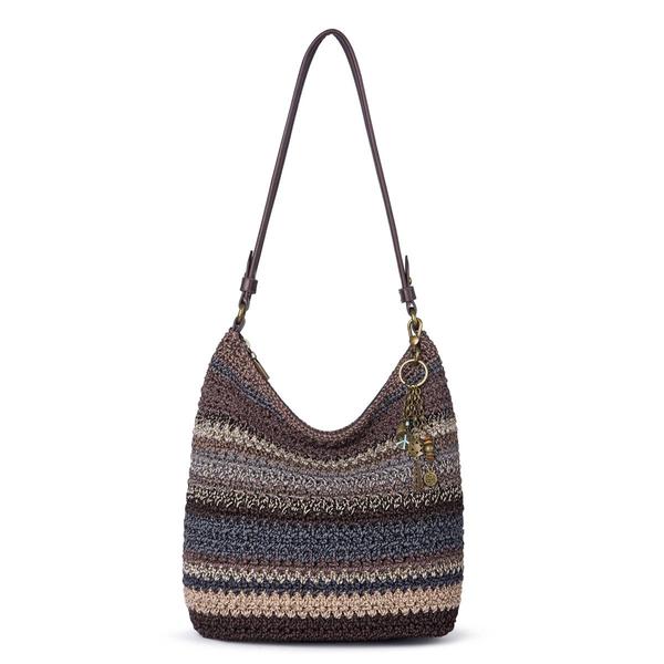 The Sak Sequoia Medium Crochet Hobo - Aspen Stripe