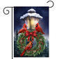 Briarwood Lane Cardinal Lantern Wreath Garden Flag - image 1