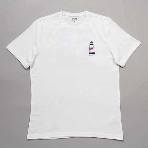 Mens IZOD&#40;R&#41; Coastal Classic Lighthouse Short Sleeve Tee