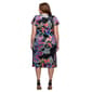 Plus Size 24/7 Comfort Apparel Black Paisley Faux Wrap Dress - image 3