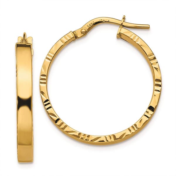 Gold Classics(tm) 14kt. Gold 25mm Hoop Earrings - image 