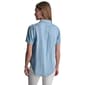 Womens DKNY Jeans Short Sleeve Solid Casual Button Down - image 2