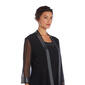 Womens R&M Richards Chevron Metallic Jacket Dress - image 3