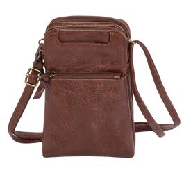 Women's Brown Leather Purse Handbag NOATD8831628. NO.8833313 A