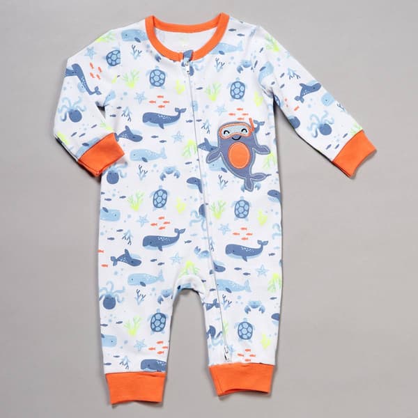 Baby Boy &#40;NB-9M&#41; Koala Baby Whale & Sea Life Zip Sleep & Play - image 
