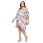 Plus Size SLNY Print Jacket with Tier Dress - image 1