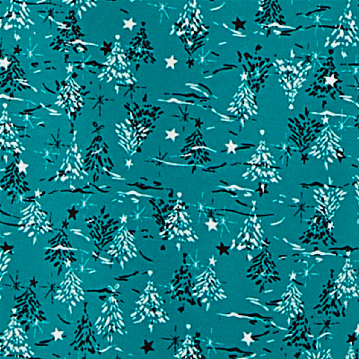 Womens Emaline Holiday Festivities Allover Tree and Stars Tee