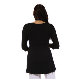 Plus Size 24/7 Comfort Apparel 3/4 Sleeve Maternity Tunic Top