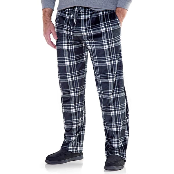 Mens Architect(R) Plaid Rolled Pajama Pants - Dark Navy/White