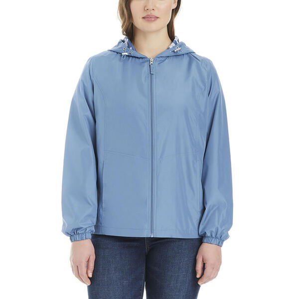 Womens d.e.t.a.i.l.s Windbreaker w/Floral Hood Lining - image 