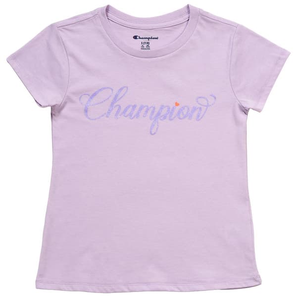 Girls (7-16) Champion(R) Glitter Script Graphic Tee - image 