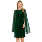 Womens R&M Richards Velvet Sheath Dress with Sheer Capelet - image 1
