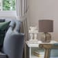 Simple Designs Glass Jar Shape Table Lamp w/Fabric Shade - image 6