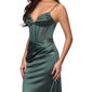 Juniors Blondie Nites Stretch Sateen Ruch Corset Maxi Dress - image 4