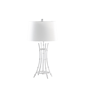 HomeRoots 29in. Silver Bamboo Design Table Lamp with Drum Shade - image 1