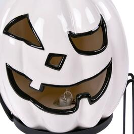 National Tree 15in. LED Ghost Pumpkin in Stand