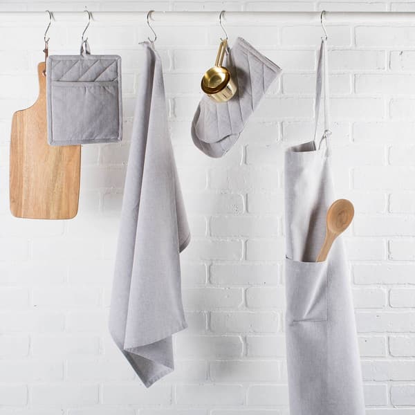 DII® Solid Chambray Oven Mitt Set Of 2