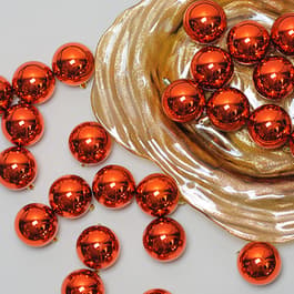 Darice Garland Bead Plastic Gold Red 36 in.