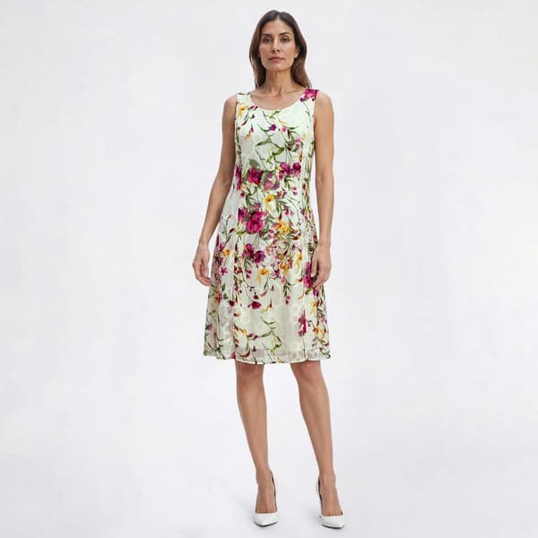 Womens Perceptions Ruffle Sleeve Jacket Fit & Flare Dress