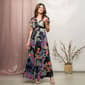 Womens 24/7Comfort Apparel Black Paisley Empire Waist Maxi Dress - image 4