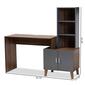 Baxton Studio Jaeger Two-Tone Wood Storage Desk w/ Shelves - image 9