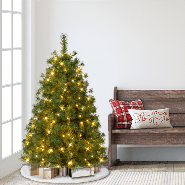 Puleo International 4.5ft. Pre-Lit Colorado Pine Christmas Tree