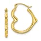 Gold Classics(tm) 10kt. Hollow Heart Shape Hollow Hoop Earrings - image 1