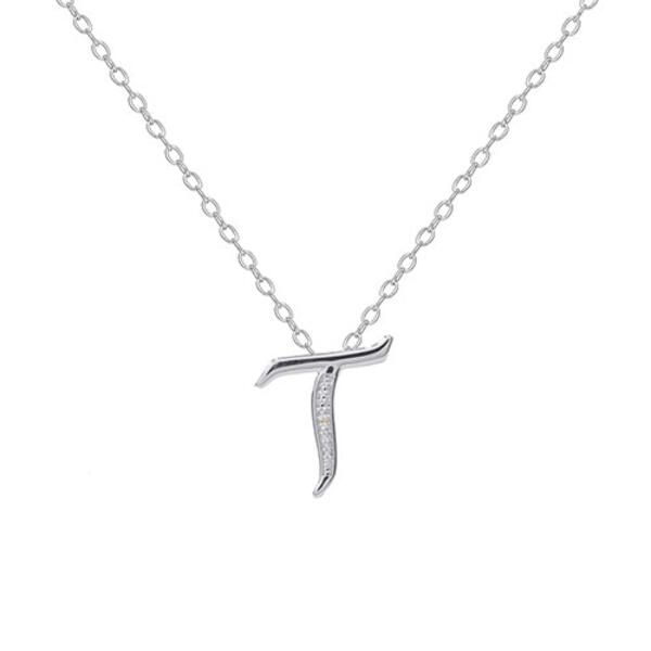 Accents by Gianni Argento Initial T Pendant Necklace - image 