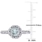 Gemstones Classics&#8482; 14kt. White Gold Aquamarine/Diamond Halo Ring - image 5
