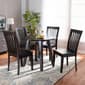 Baxton Studio Zala Dark Brown Wood 5pc. Dining Set - image 7