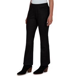 Petite Emaline Country Code Plaid Kick Flare Pull On Pants