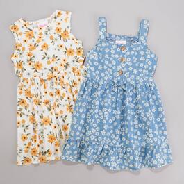 Toddler Girl Little Lass&#40;R&#41; 2pk. Tank Floral Dresses