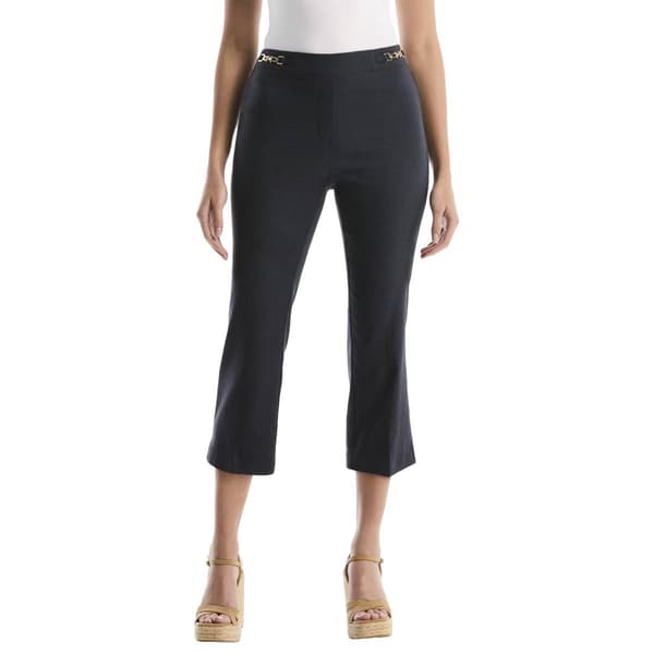 Womens Rafaella(R) Horse Bit Pull On Career Denim Capris - image 