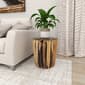 9th & Pike® Brown Rustic Teak Wood & Glass Accent Table - image 5
