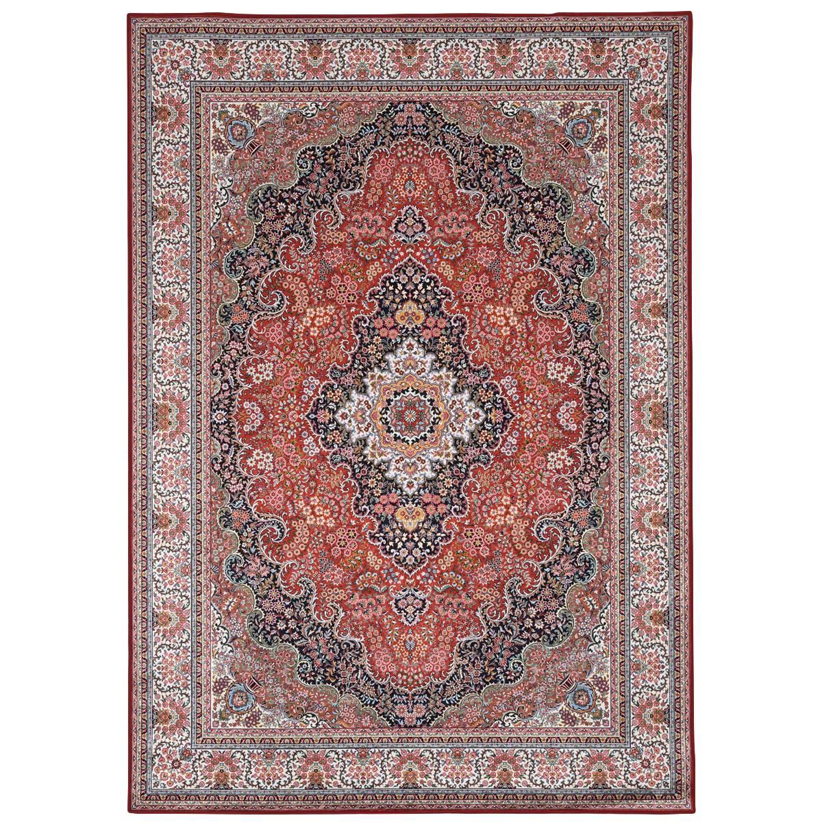 Linon Emerald Collection Red Rectangle Rug