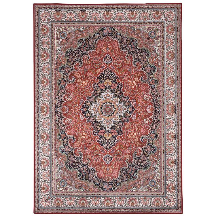Linon Emerald Collection Red Rectangle Rug