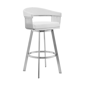 Armen Living Chelsea 25in. Faux Leather Swivel Counter Stool - image 1