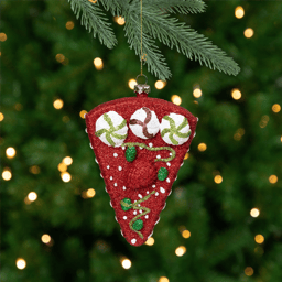 Northlight Glittered Strawberry Cake Slice Christmas Ornament