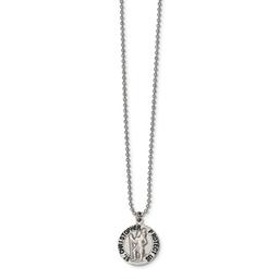 Mens Gentlemens Classics(tm) St. Christopher Medal Pendant Necklace