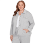 Plus Size Alfred Dunner Casual Vibe Shimmer Collar Button Jacket - image 4