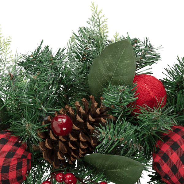 Northlight 6ft Green Pine Christmas Garland with Ornaments & Bows