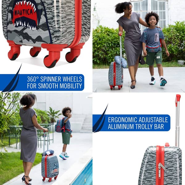 Nautica Adventure 5pc. Kids Shark Attack Luggage Set