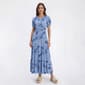 Womens Emily Daniels Short Sleeve Floral Ruffle Hem Maxi Dress - image 1