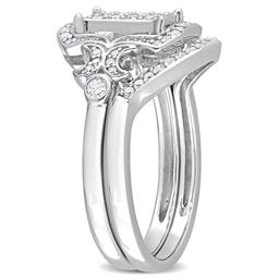 Diamond Classics™ 3/8ctw. Diamond Sterling Silver Bridal Ring Set