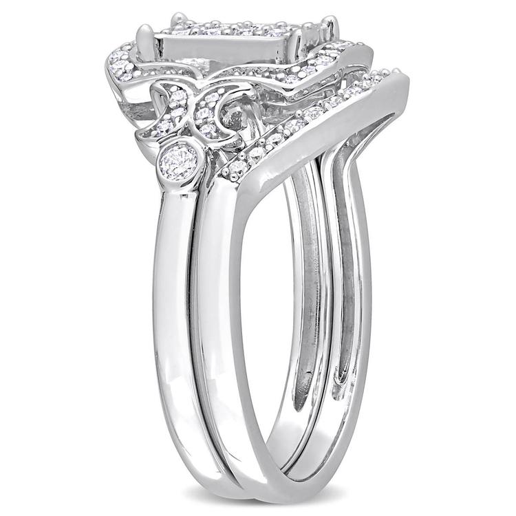Diamond Classics™ 3/8ctw. Diamond Sterling Silver Bridal Ring Set