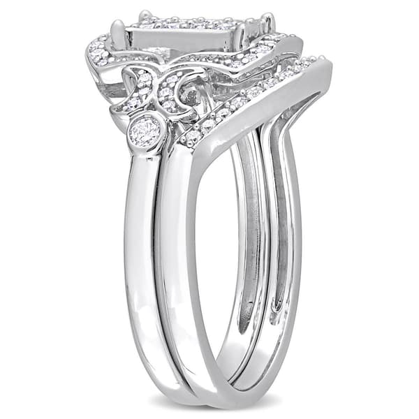Diamond Classics™ 3/8ctw. Diamond Sterling Silver Bridal Ring Set